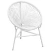 VidaXL Tuinmaanstoel Poly Rattan Wit -Woonwinkel 1000006359