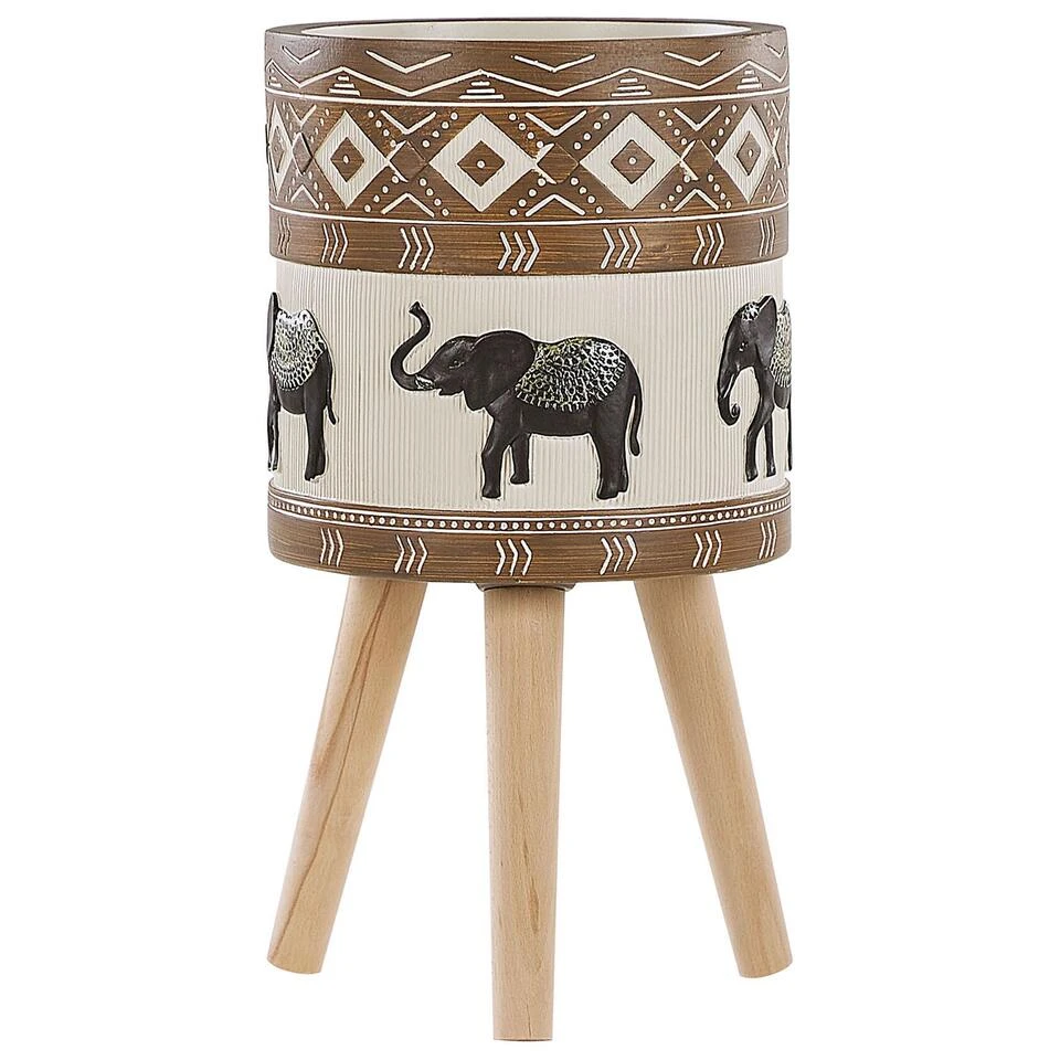 Beliani Plantenbak Voor Buiten ACHILIO - Bruin Magnesiumoxide 3 Beliani Plantenbak Voor Buiten ACHILIO - Bruin Magnesiumoxide