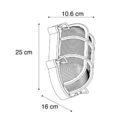 QAZQA Wand- En Plafondlamp Goud/messing Ovaal IP44 - Noutica -Woonwinkel 1000021915 0102