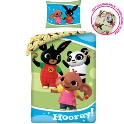 Bing Bunny Dekbedovertrek Hooray - Eenpersoons - 140 X 200 Cm - Katoen 9 Bing Bunny Dekbedovertrek Hooray - Eenpersoons - 140 X 200 Cm - Katoen -Woonwinkel 1000025570 0103