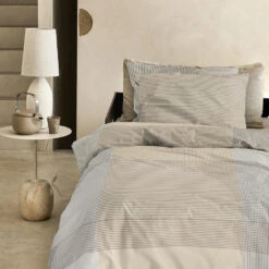 Damai Dekbedovertrek Base - Katoen - 140x200/220 Cm - Beige -Woonwinkel 1000035112 0102