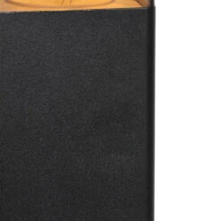 QAZQA Staande Buitenlamp Zwart 50 Cm IP44 Met Smoke Glass - Denmark -Woonwinkel 1000046347 0103