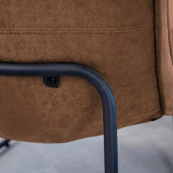 Industriële Fauteuil Cognac Lowen Eco Leer - Leder - Bruin -Woonwinkel 1000049297 0103