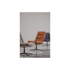 WOOOD Dirkje Draaifauteuil - Leerlook - Cognac - 101x70x85 8 WOOOD Dirkje Draaifauteuil - Leerlook - Cognac - 101x70x85 -Woonwinkel 1000052487 0102