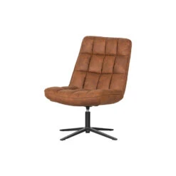 WOOOD Dirkje Draaifauteuil - Leerlook - Cognac - 101x70x85 9 WOOOD Dirkje Draaifauteuil - Leerlook - Cognac - 101x70x85 -Woonwinkel 1000052487 0103