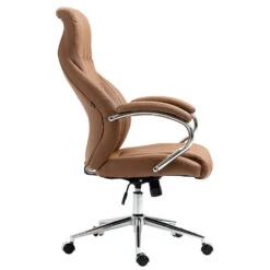 Clp Bureaustoel Wigan Leder Licht Bruin -Woonwinkel 1000059670 0102