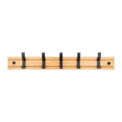 QUVIO Kapstok Bamboo Verschuifbare Haken Hout -Woonwinkel 1000071847 0103