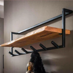 Woody Kapstok Metaal - Hout - Bruin -Woonwinkel 1000076586 0103