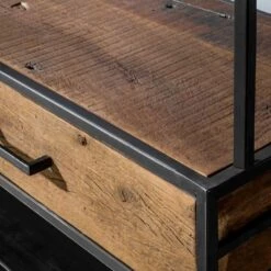 Garderobe Kapstok Brent 35x120x180cm - Hout - Grijs -Woonwinkel 1000080538 0103