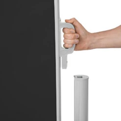 Tectake - Uittrekbaar Aluminium Windscherm Tuinscherm 200 X 300 Cm Zwart -Woonwinkel 1000082547 0103