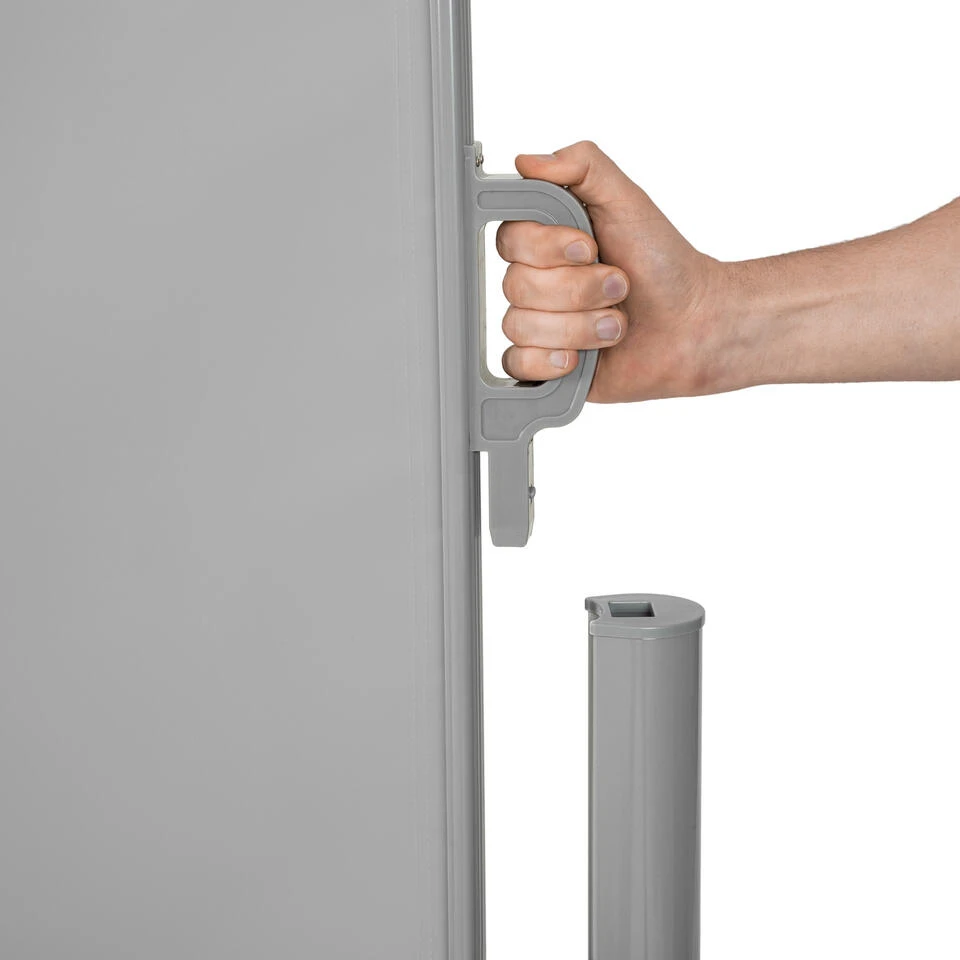 Tectake - Uittrekbaar Aluminium Windscherm Tuinscherm 200 X 300 Cm Grijs 6 Tectake - Uittrekbaar Aluminium Windscherm Tuinscherm 200 X 300 Cm Grijs - Afbeelding 4