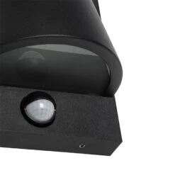 QAZQA Buitenwandlamp Zwart IP44 Met Bewegingsmelder - Femke -Woonwinkel 1000084683 0103