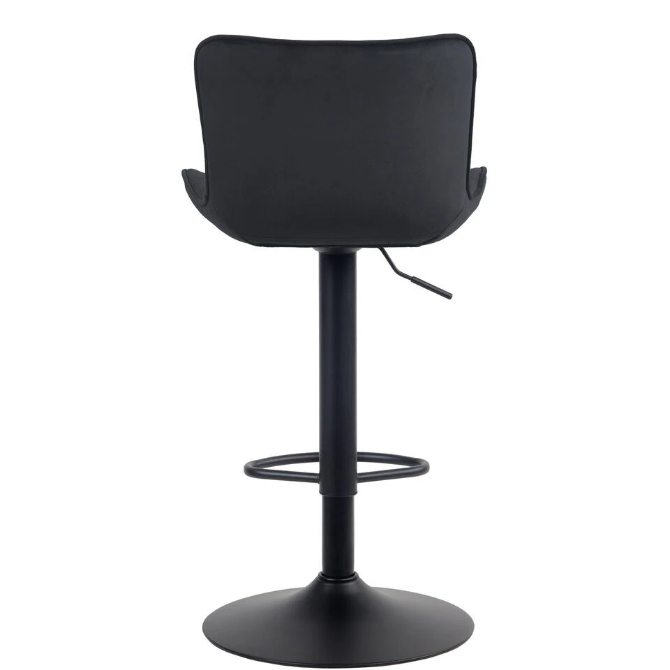 CLP Barkruk Emma Fluweel Zwart 6 CLP Barkruk Emma Fluweel Zwart - Afbeelding 4