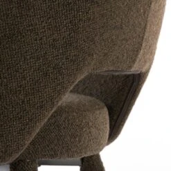 Djeslin Eetkamerstoel Donkerbruin - Stof - Bruin -Woonwinkel 1000096988 0103