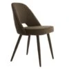 Djeslin Eetkamerstoel Donkerbruin - Stof - Bruin -Woonwinkel 1000096988