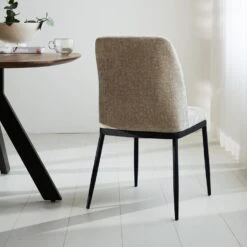 Eetkamerstoel Noli Chenille Beige - Stof - Beige 8 Eetkamerstoel Noli Chenille Beige - Stof - Beige -Woonwinkel 1000097141 0102