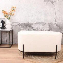 DS4U® Torben Hocker Duo - Stof - Wit -Woonwinkel 1000098385 0103