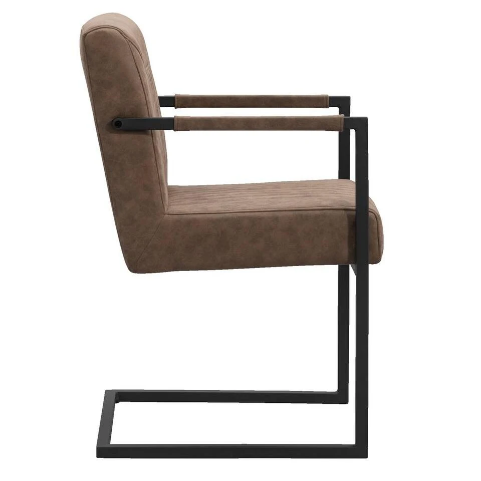 Eetkamerstoel Mats Met Armleuning - Cognac 6 Eetkamerstoel Mats Met Armleuning - Cognac - Afbeelding 4