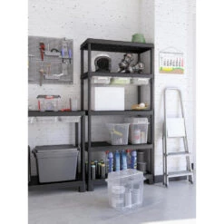 Keter Plus Shelf 90/5 - 5 Planken - 90x40x182cm - Zwart -Woonwinkel 1173102716 0102