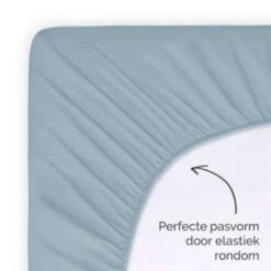 Byrklund - Hoeslaken Jersey - 90x200 Cm - Blauw -Woonwinkel 1718033503 0103