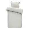 Dindi Home Dekbedovertrek Fleeky Fringes Effen - Wit - 140x200/220 Cm -Woonwinkel 31106100