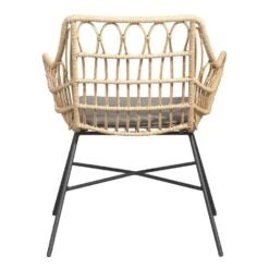 Le Sud Loungestoel Grimaud - Zwart/naturel - 82x70x67 Cm -Woonwinkel 50105173 0900