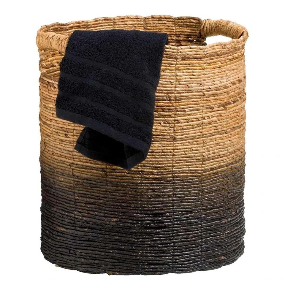 Mand Falco - Naturel/zwart - 45xØ40 Cm 4 Mand Falco - Naturel/zwart - 45xØ40 Cm - Afbeelding 2